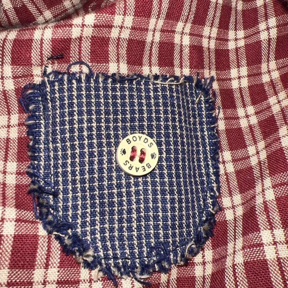 Gen-Yoo-Wine BOYDS Collectible Bunny Doll - Retired country Gingham Rabbit vntg